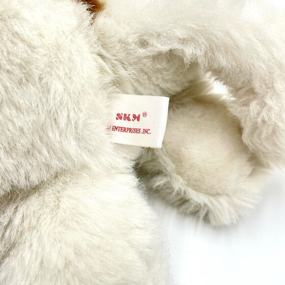 SKM Cat Plush Orange White Kitten Pink Nose Yellow Eyes Floppy Stuffed Vintage - Picture 5 of 9